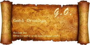 Gehl Orsolya névjegykártya