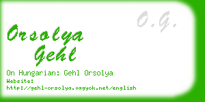 orsolya gehl business card